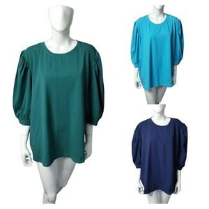 The Drop Womens Mariko Puff-Sleeve Crew-Neck Stretch Jersey T-Shirt size 5X 3pcs